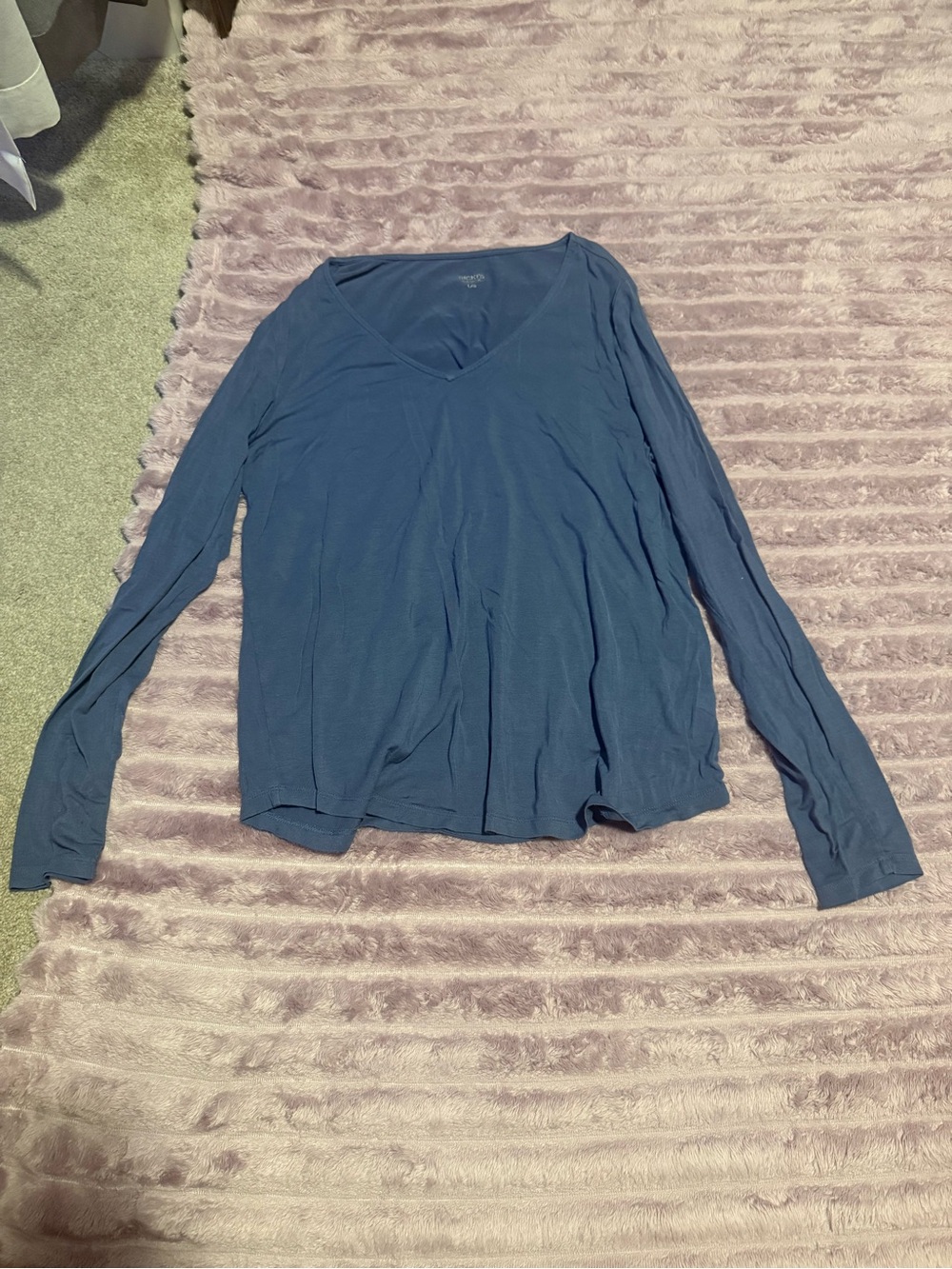 Ricki's Navy V-Neck Long Sleeve Top